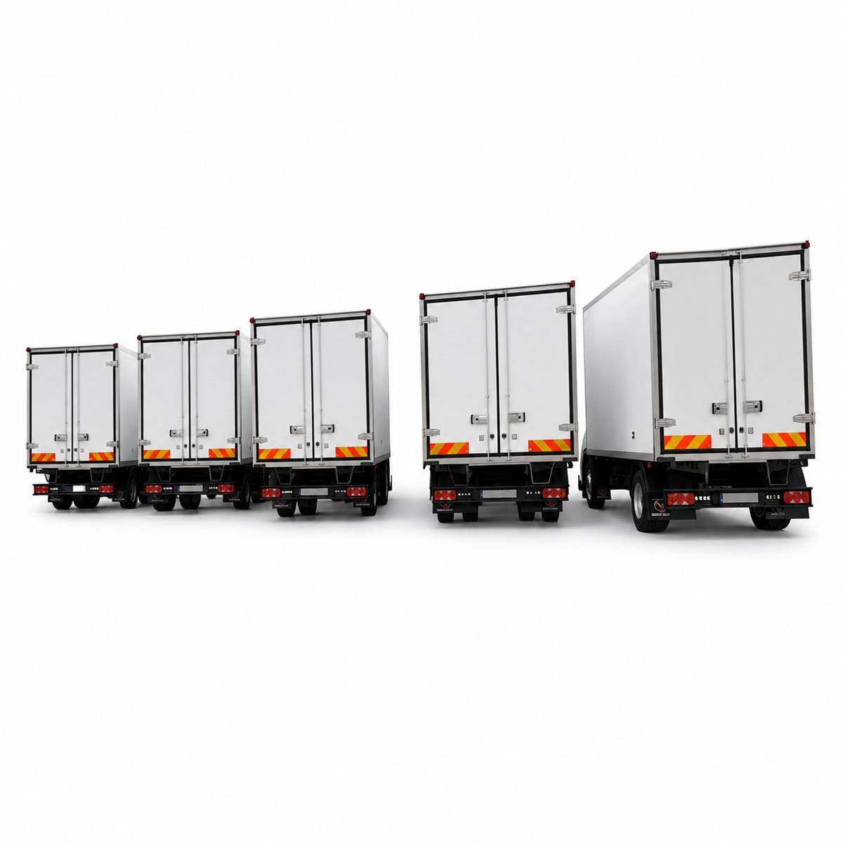 Insulated box bodies in several lengths, built for truck and van chassis